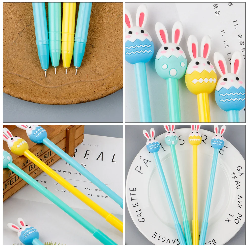 

15 шт., ручки для письма с рисунком кролика, гладкая гелевая ручка для студентов, детские подарки, портативные ручки для вывесок, сувениры для вечеринок с кроликом