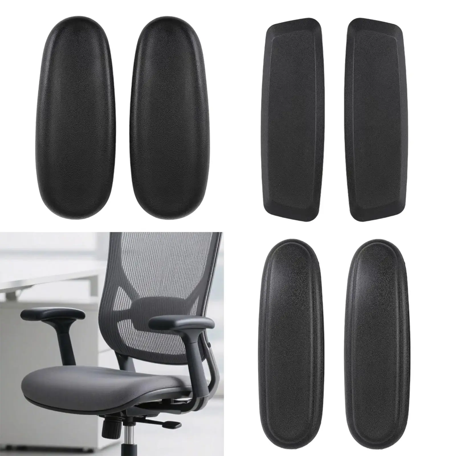 2Pcs Comfort Chair Armrest Pads Parts Arm Pad Cover for Gaming /Office chair Universal Armrest Replacement Repair Chair Arm Rest