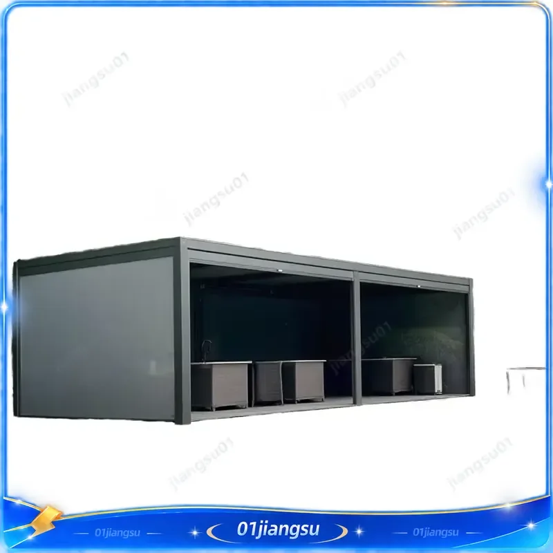Youya Motorized Electric Smart Aluminum Pergola Louvre Roof Waterproof Powder Coated Outdoor Patio Garden Swimming Pool Shade