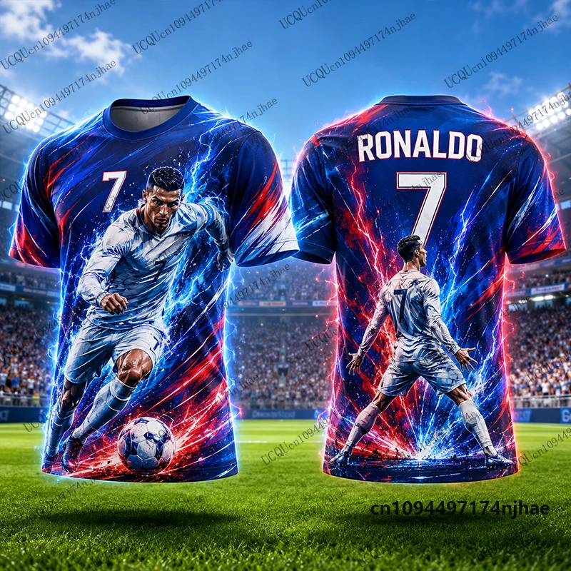 2026 Neuerscheinung Sonderedition Ronaldo # 7 bedruckte Fußballtrikots für Kinder, T-Shirts, Sport-Trainings-T-Shirts, lässige Oberteile für Kinder/Erwachsene – Detail 8