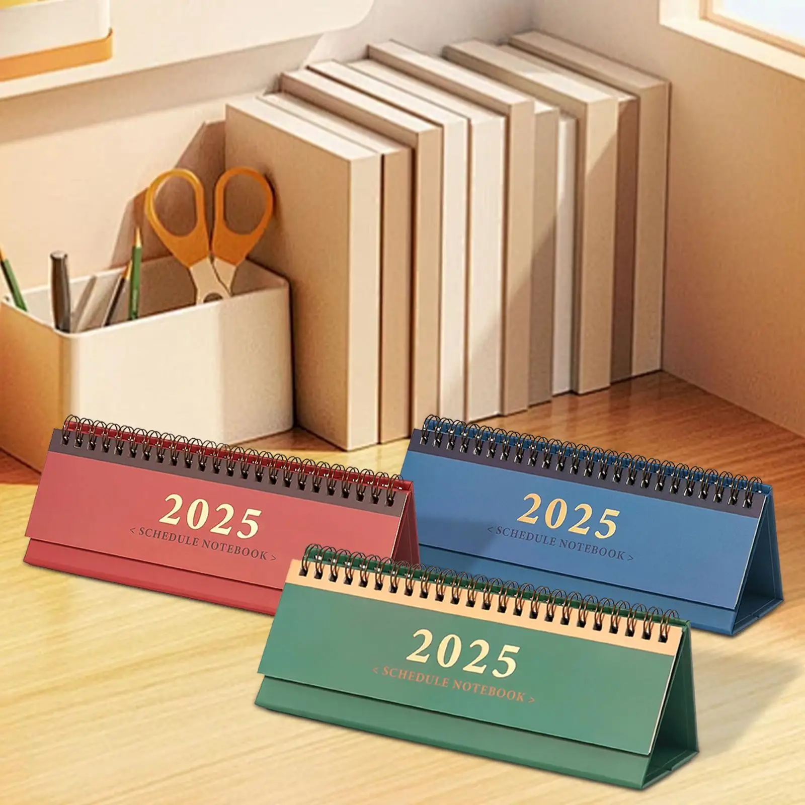 Calendario da tavolo 2025 - Esegue da gennaio 2025 fino a dicembre 2025 - Piccolo calendario da tavolo ribaltabile del 2025