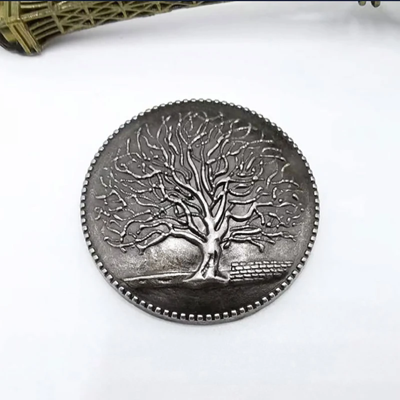 33MM albero in rilievo distintivo rivetto tappo posteriore Stud per borsa portafoglio in pelle Craft Coin Cochos fibbia cintura borsa Jeans accessori