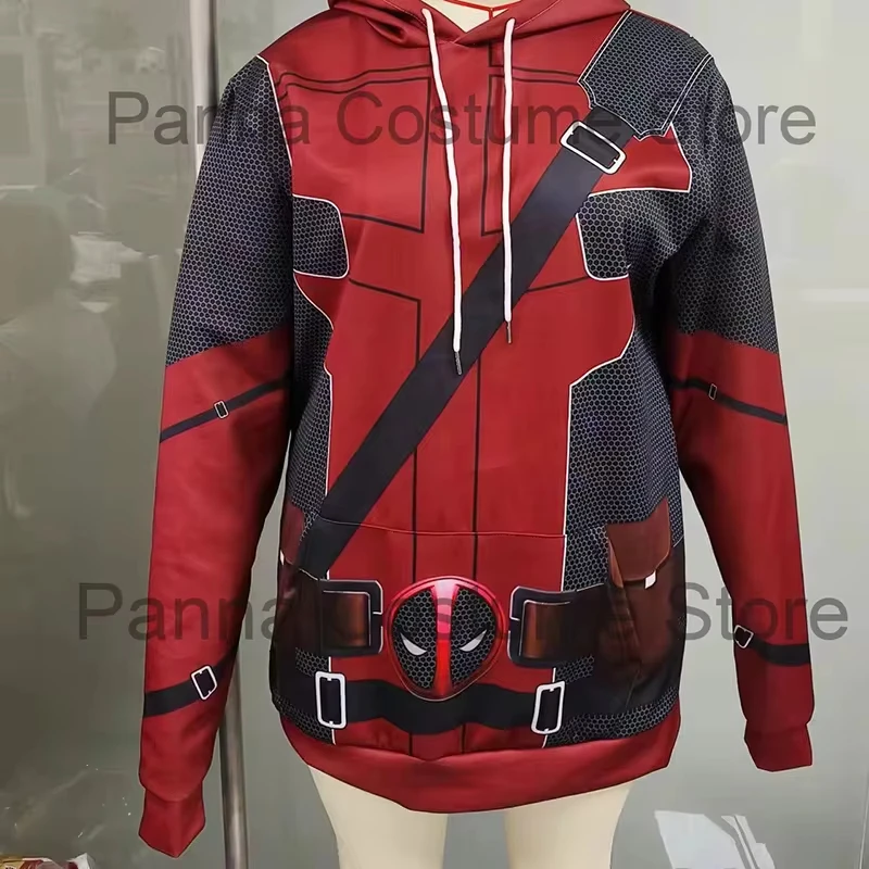 Superhero Deadpool Wolverine Cosplay Hoodie 3D Polyester Autumn  Unisex Wolverine Jacket Thin Deadpool Costume For Halloween Par