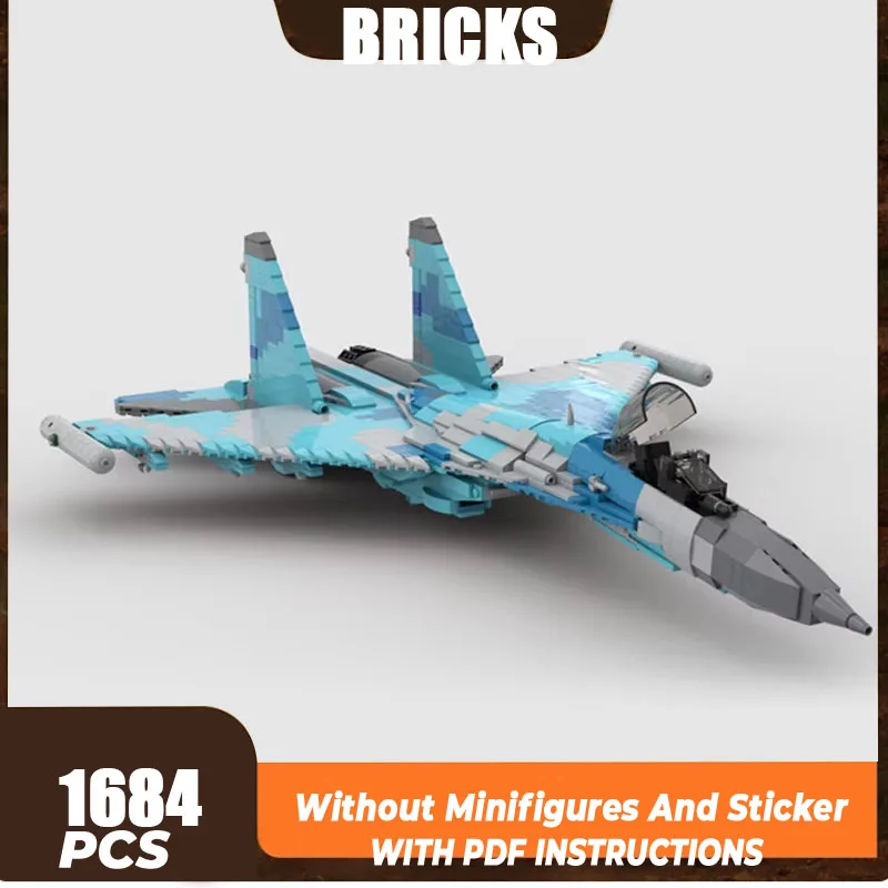 Moc Building Bricks Military Model Su-35 Red 04 Fighter Technology Modular Blocks Gifts Toys For Children DIY Sets Assembly