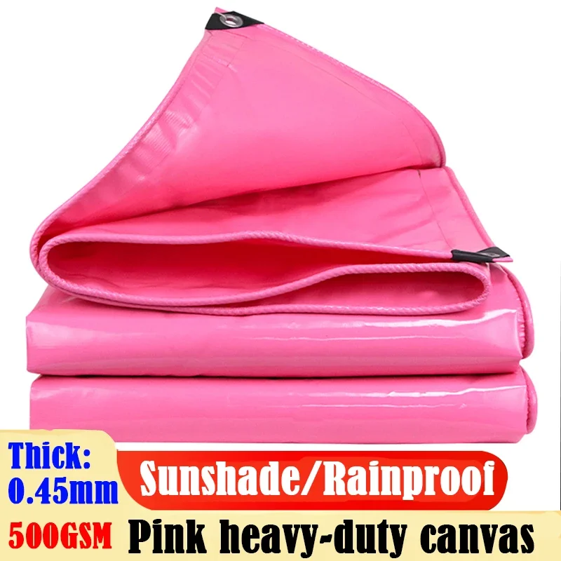 Thicken  0.45mm Waterproof PVC Canvas Outdoor Camping Tent Canopy Pergola Tarpaulin Sun Shelter Truck Heavy-Duty COATED BANNER