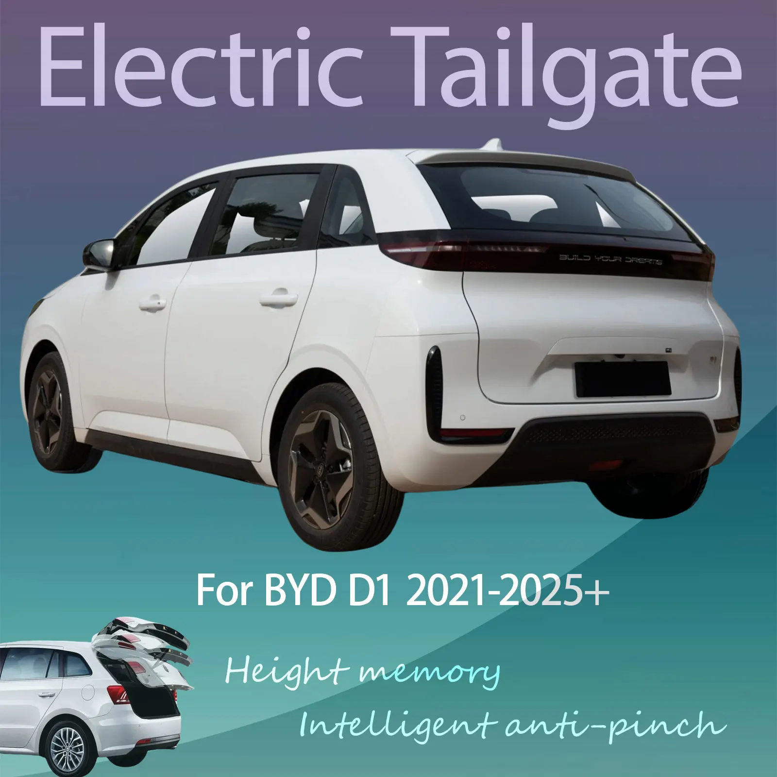 

For BYD D1 2021-2025+ Electric Tailgate Hands Free Operation Dual Rod Electric Trunk Suction Smart Control