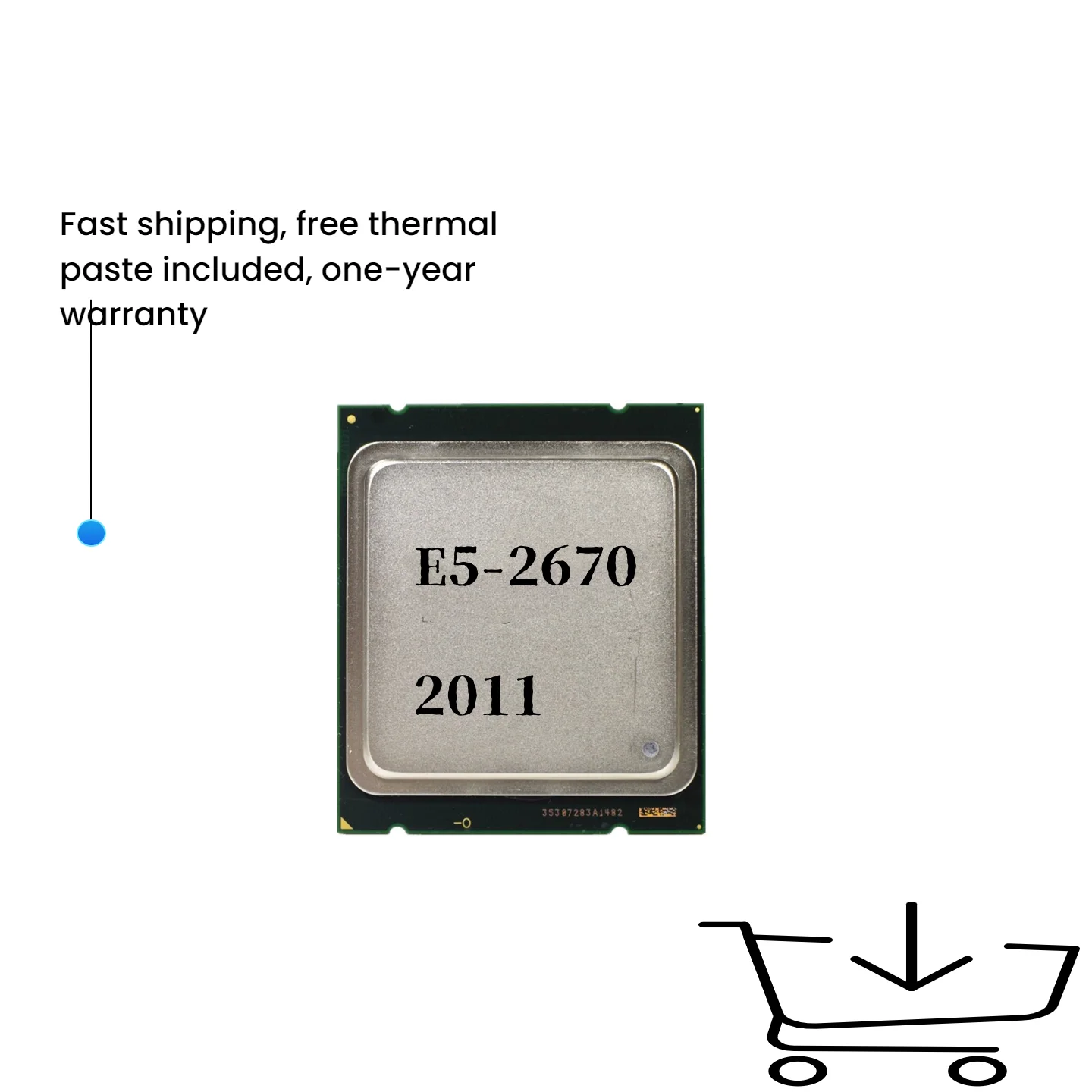 Процессор Xeon E5-2670, 20 МБ, 8 ядер, 2,60 ГГц, 8,00 ГТ/с, LGA 2011 SROKX E5 2670, процессор