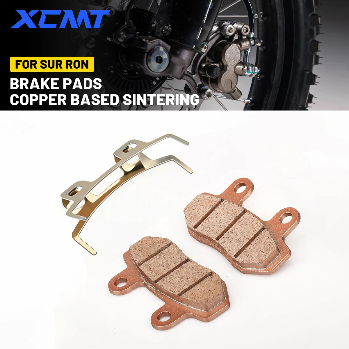 For Sur-Ron Ultra Bee Front Rear Brake Pads Copper Based Sintering Brake Caliper Spring Set Automatic Separator Shrapnel
