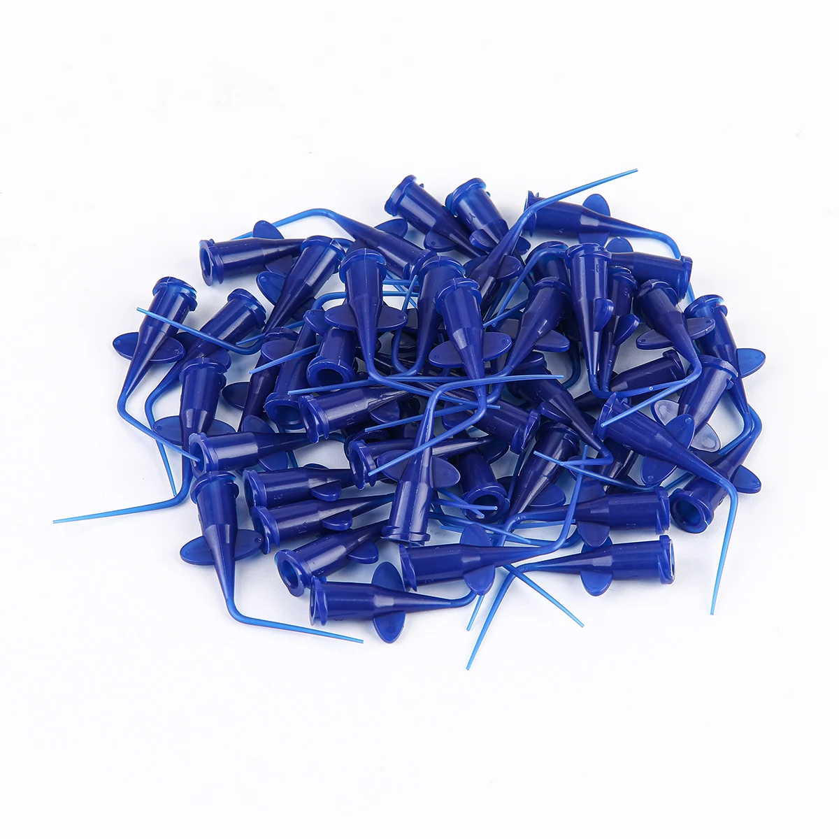 AG DENGT 50/100/200Pcs Teeth Whitening Dental Irrigation Tips Blue Dental Disposable Syringe Tip Dental Irrigation Tips