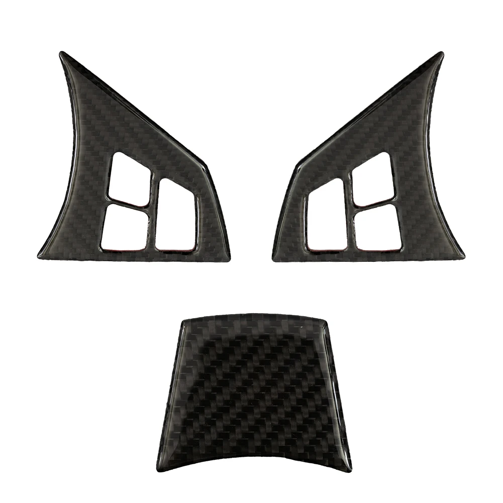 

1x Carbon Fiber Steering Wheel Decoration Cover Trim For BMW E60 5 6 Series 630i 635d 630Ci 645Ci 650i 2004-2010 Car Accessories