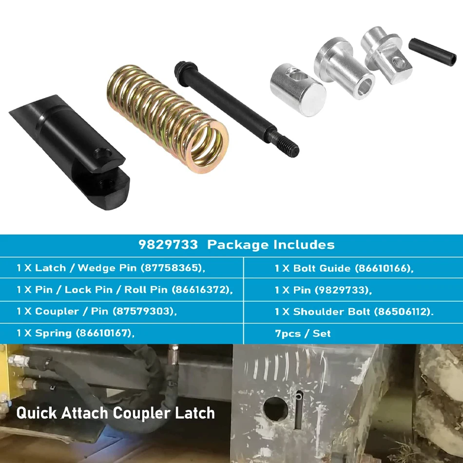 

Quick Attach Coupler Latch Compatible with Case/New Holland 9829733 for New Holland L865 L160 C185 LX865 LS160 Case 440 410 430