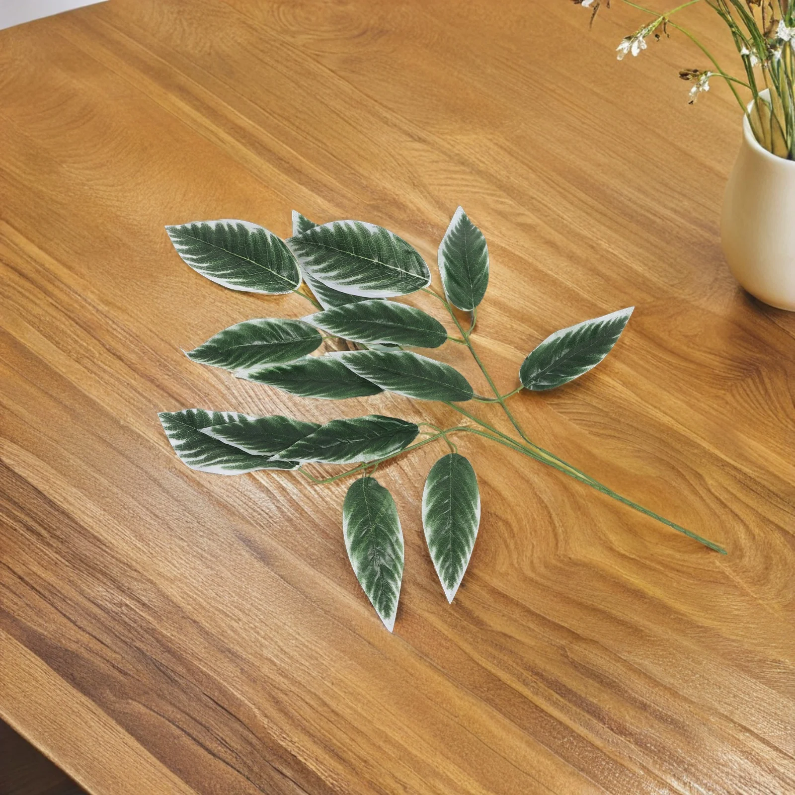 

12pcs Faux Leaf Branches Artificial Greenery Stems Vase Filler Realistic Decorative Branches for Party Wedding