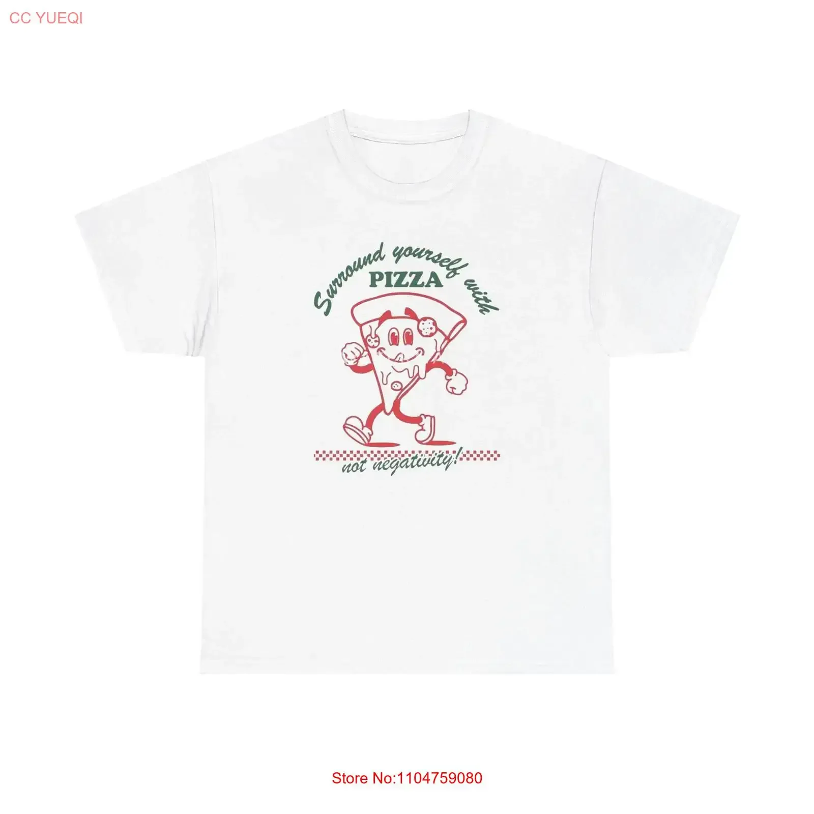 Surround Yourself With Pizza T Shirt NEW Heavy Cotton vintage Washed homme Stretched Breathable Comfortable designer clothes