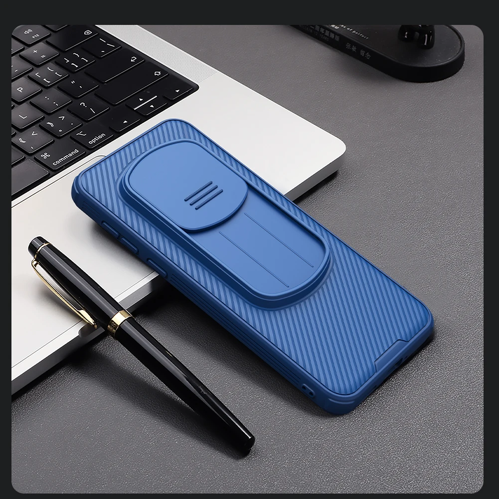 Nillkin camshield pro caso para a honra 70, com slide câmera capa protetora hard pc + tpu capa