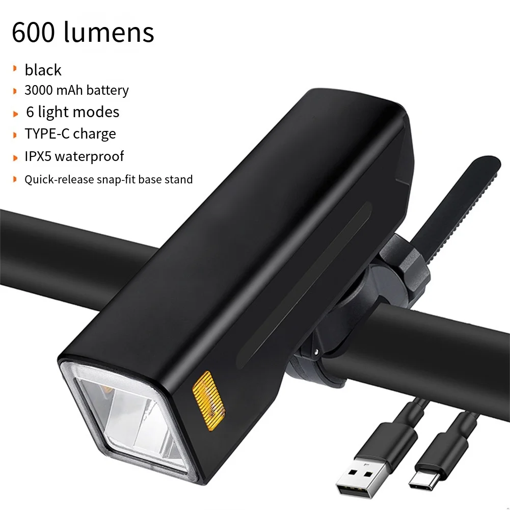 

Anti-glare Headlight Bicycle Headlight Outdoor Cycling 1000 Lumen Brightness 5000mAh Battery Capacity IPX5 Waterproof Rating