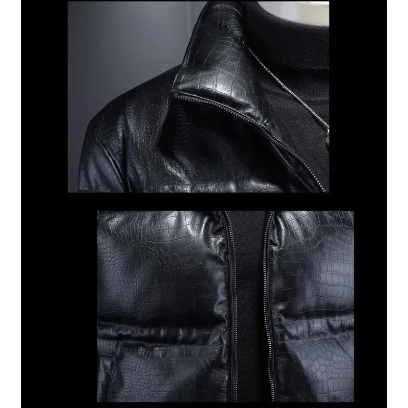 Cappotto invernale Parka corto sottile lucido Nuovi uomini Piumino d'anatra bianco Addensare caldo capispalla giovanile Cappotto di tendenza bello