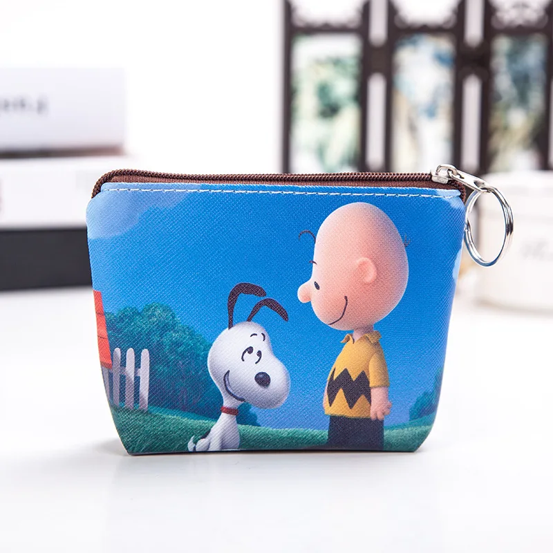 Cartoon Snoopy Pencil Case Cute PU Leather Pen Box portamonete Kawaii cancelleria Pen Bag scuola forniture per ufficio regalo per bambini