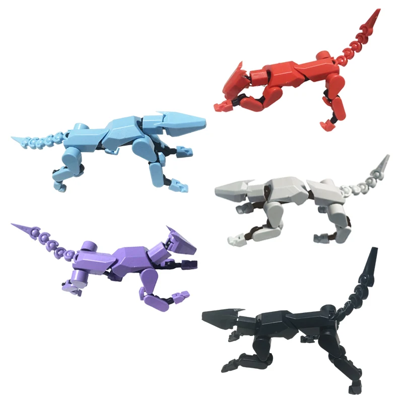 3D Printing Movable Multi-Jointed Shapeshift Robot Dog Lucky Doll 13 Joints Toy DIY Puzzle Assembling Toy Styling Ornaments Gift