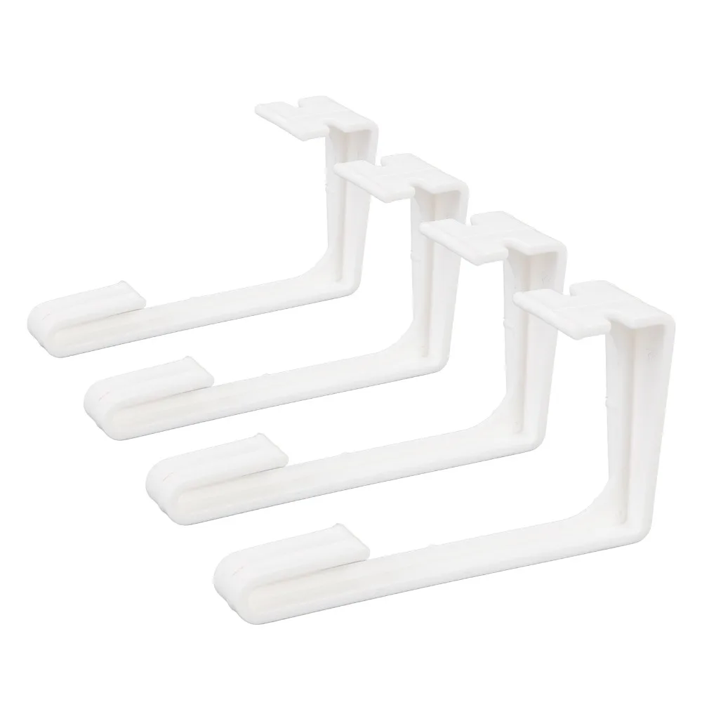 4 PCS Set Drapery Hold Down White RV Curtains Holder ABS With Screwdriver Curtain Track Clips Side Curtain Hold Down Bedroom Use