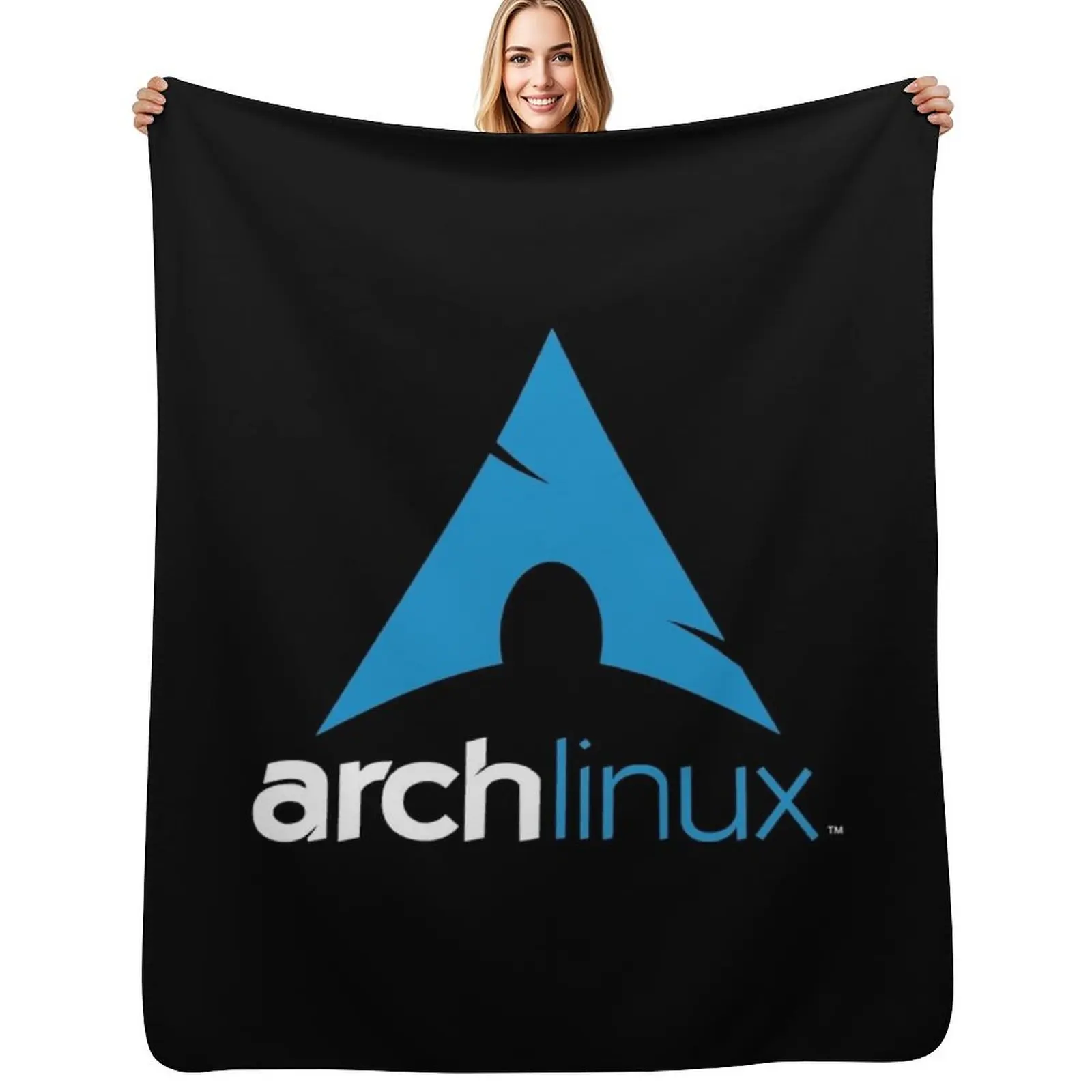 

arch linux Throw Blanket Soft Beds Custom Nap Luxury Throw Blankets