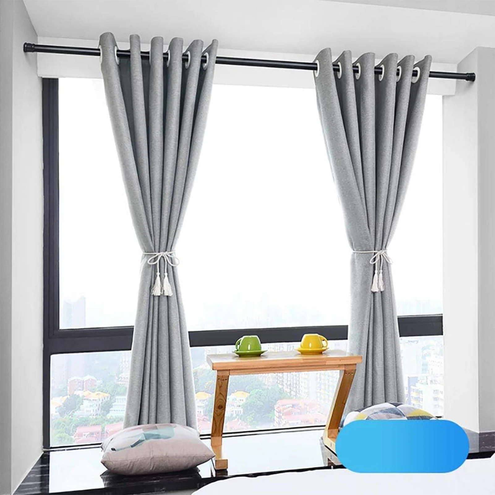 Adjustable Tension Shower Curtain Rod Extendable No Drilling Curtain Rod for Bathtub Shower Doorway