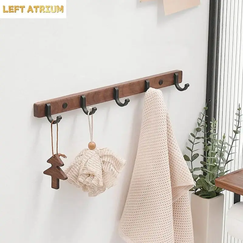 wooden-bathroom-hook-wall-mounted-black-whitetoilet-towel-hook-hang-clothes-tree-toilet-door-hook-bathroom-hardware