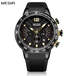 MEGIR Luxury Brand Quartz Watches Men's Sport Chronograph Clock Luminous Hands Military Watch for Men Wristwatch Reloj Hombre