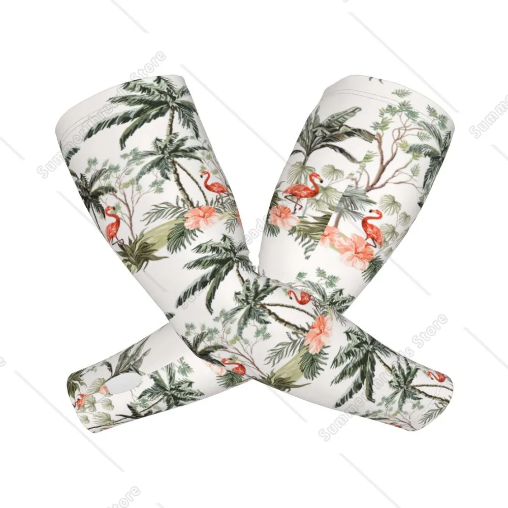 Mangas refrescantes de palmas de flamenco para un sexo, manguitos de brazo, funda de protección solar UV para cubrir con silicona antideslizante
