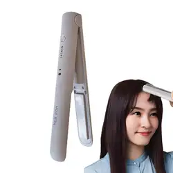 Cordless Curling Iron Mini Hair Straightener Iron Straightening Styling Tools Hair Curler Flat Iron Beard Straightener