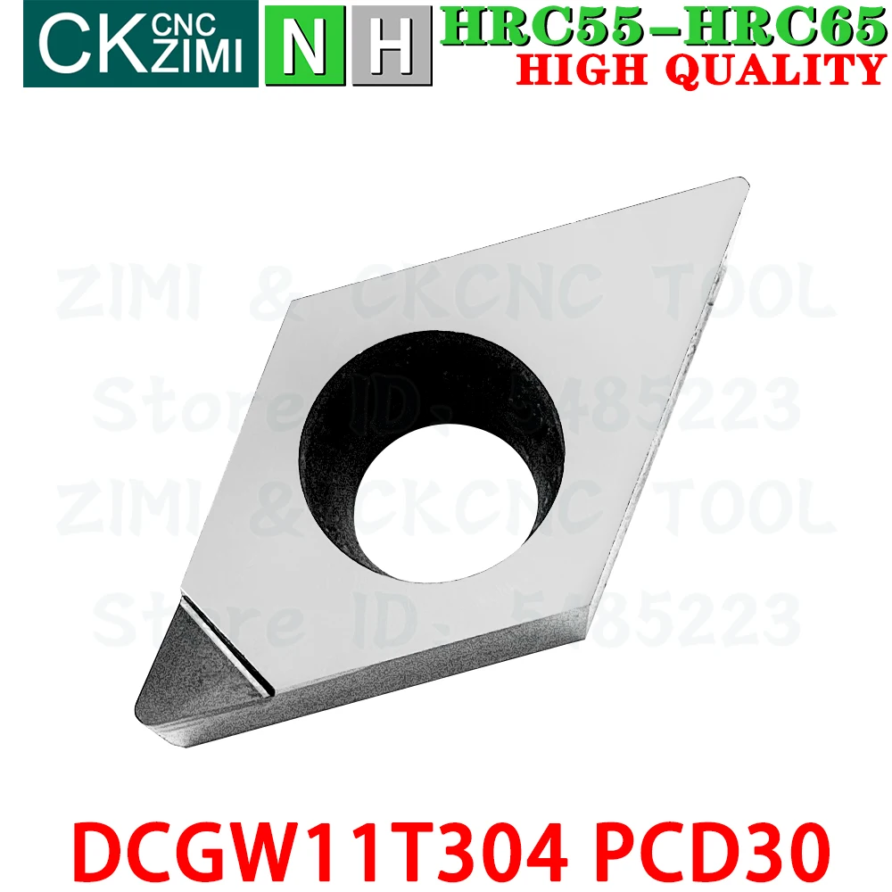 DCGW11T304 PCD30 DCGW11T304 PCD  إدراج PCD الماس أدوات إدراج أدوات CNC الميكانيكية لقطع المعادن مخرطة أدوات DCGW للألمنيوم النحاسي