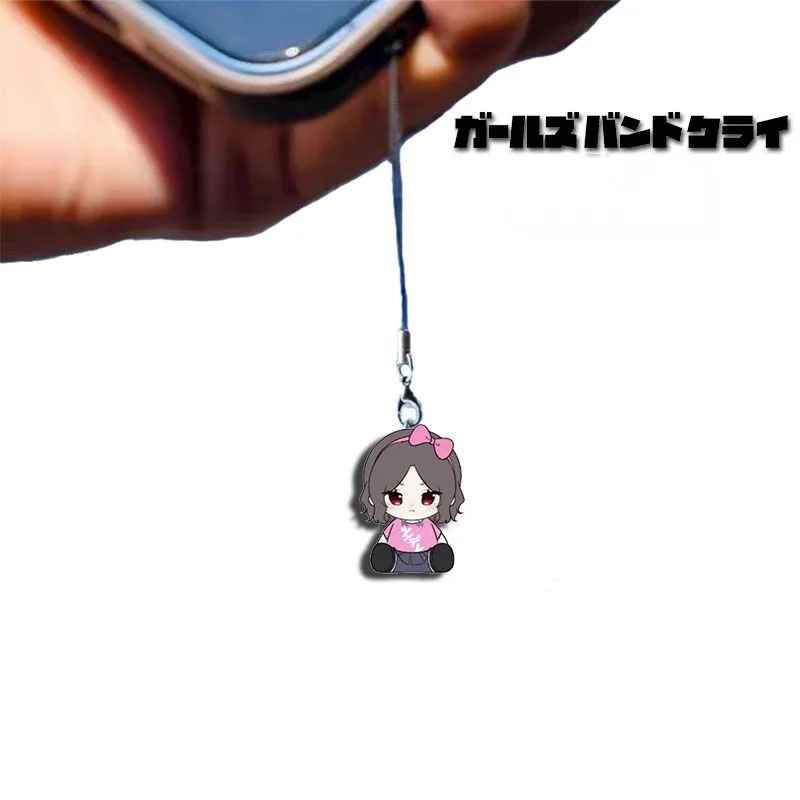 Girls Band Cry Anime Figure Nina Iseri Momoka Kawaragi Subaru Awa Kawaii Pattern Acrylic Bag Mobile Phone Accessories Toy Gifts