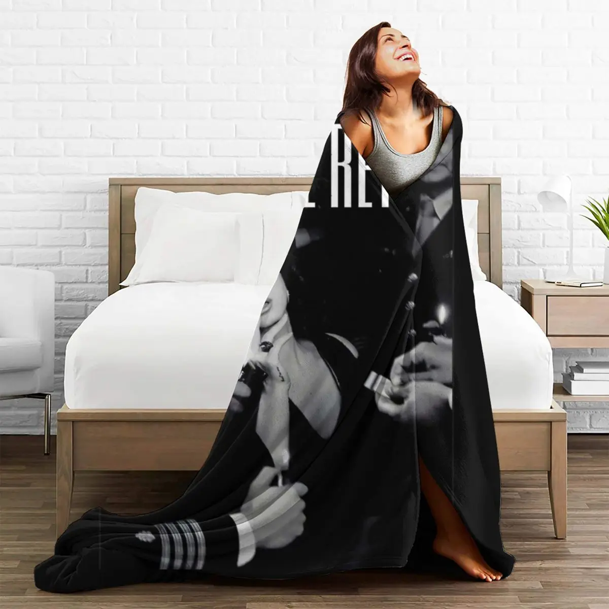 Lana Del Rey Blanket Smoke Cool Travel Flannel Throw Blanket Super Warm Bedroom Customized Bedspread Gift