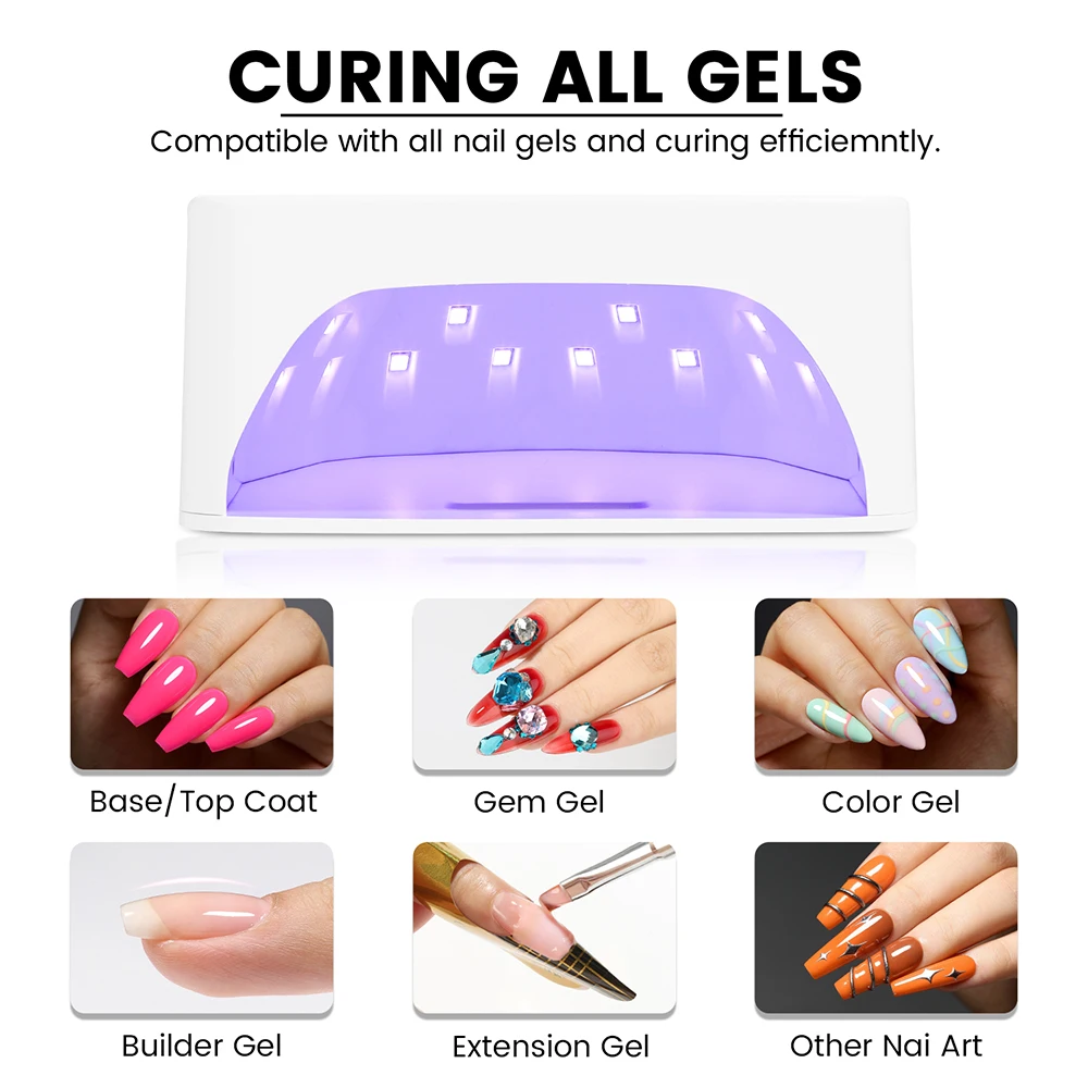 168W 30LEDs Rechargeable Nail Dryer with 3 Timers Automatic Sensor Nail Lamp For Curing all gel Professional UV LED Nail lamp