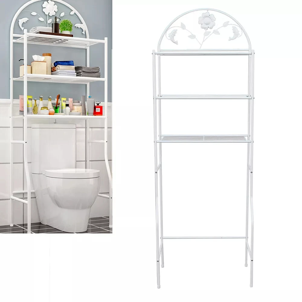 

Bathroom Space Saver - Over The Toilet Storage Rack Cabinet, Metal Organizer Shelf