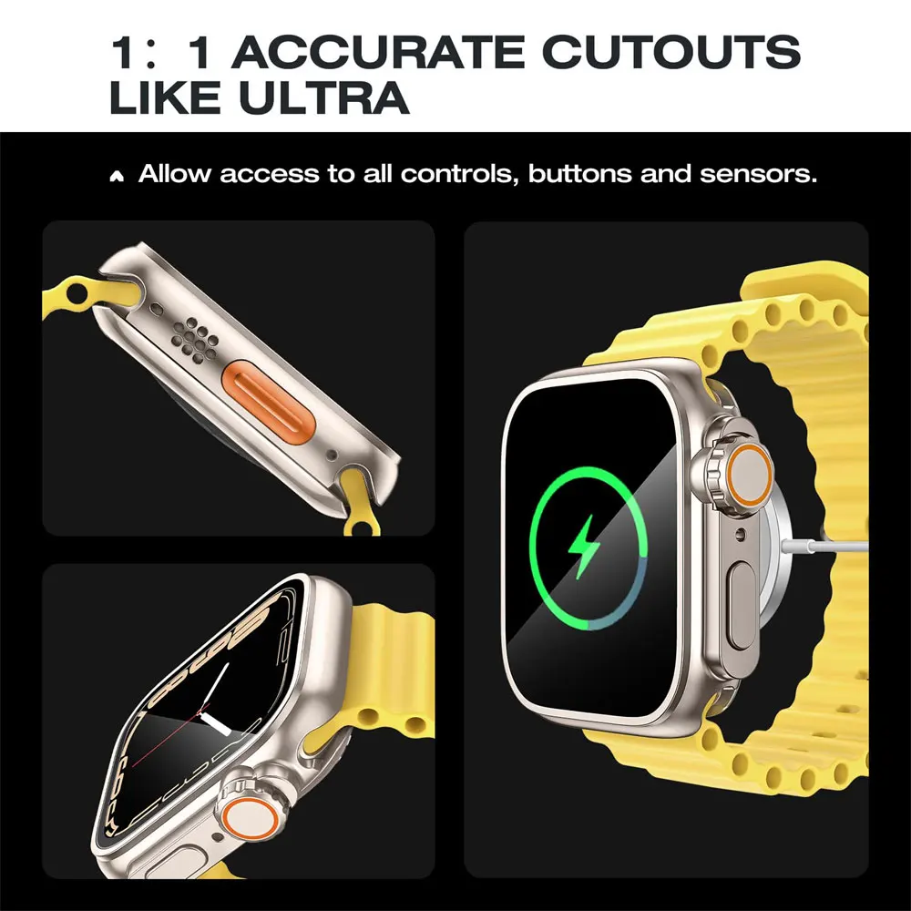 Защитное закаленное стекло для Apple Watch series 9 8 7 6 5 4 SE, 40 мм 41 мм 44 мм 45 мм