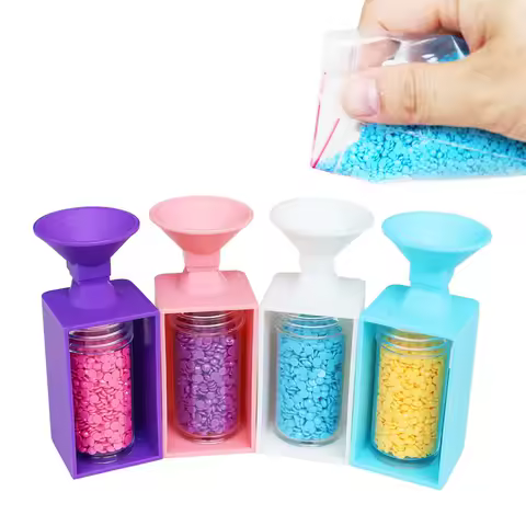 5D Diamond Painting Drills Funnel for Storage Container Box Drill Tray Box Multifunctional Drill Tray Embroidery Art Tool