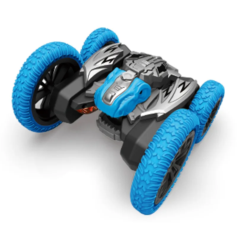 Zdalnie sterowany samochód kaskaderski dinozaurów zdalnie sterowany samochód ciężarowy RC Cars 4WD 2.4Ghz dwustronny Model 360 ° obrotowy elektryczny zabawka świąteczna dla chłopca