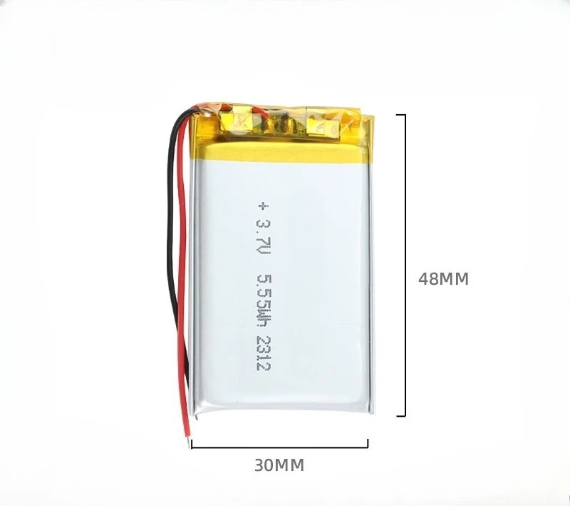 

5PCS 1650mAh 103048 Polymer Lithium Battery 3.7V Balance Car Massager Intelligent Garbage Massager Lithium Battery