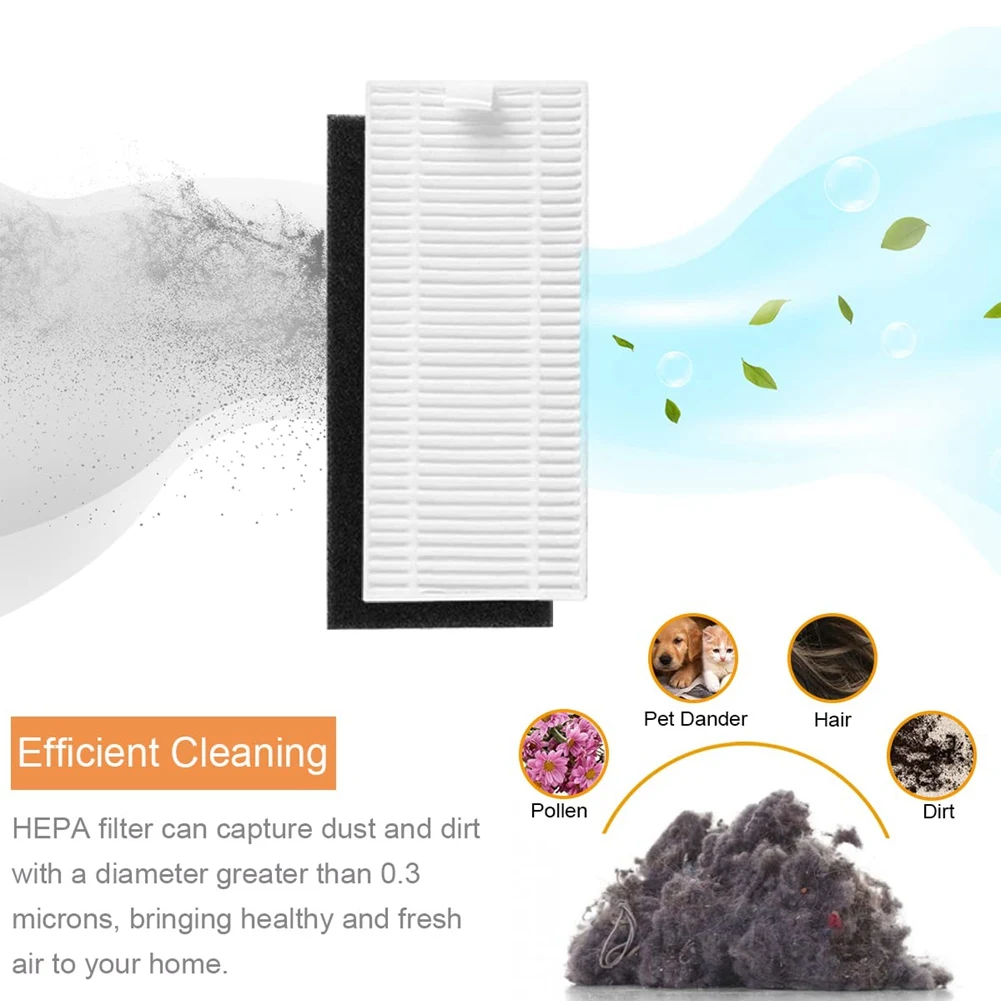 

ABKL-Replacement Parts Side Brush Hepa Filter Plastic High Guality Compatible For Ecovacs U2 DGN22 Robot Vacuum Cleaner Accessor