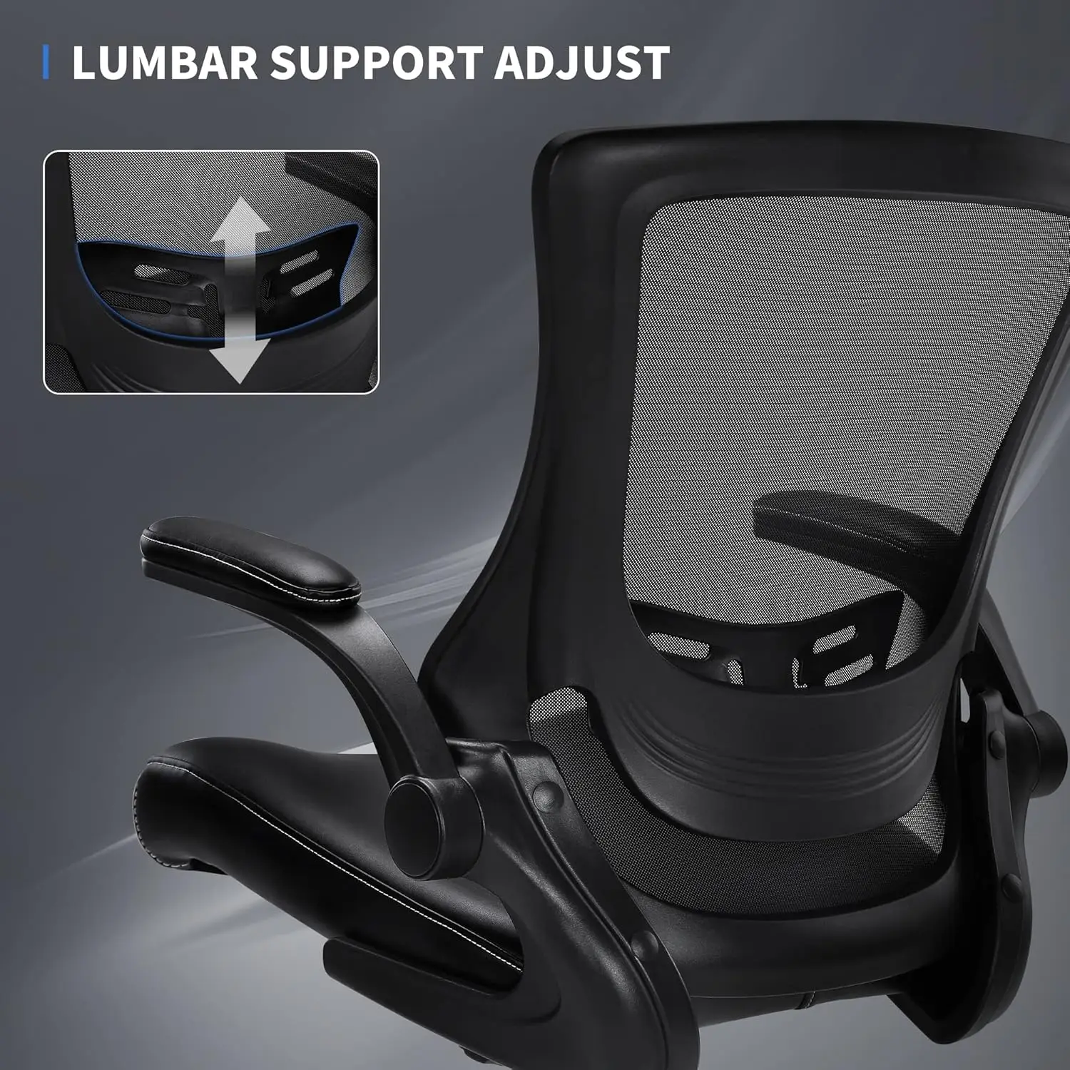 Tall Office Chair for Standing Desk, PU Leather Recline with Foot Ring & Adjustable Lumbar Support