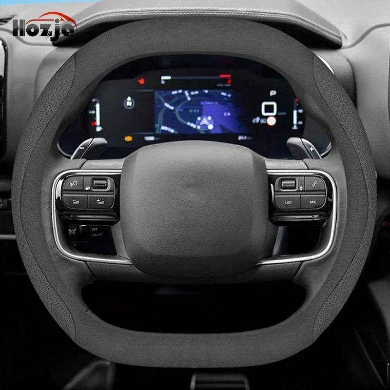 Leather Car Steering Wheel Cover for MG ZS Hybrid 2025 Non-slip Car-styling Auto Accessories