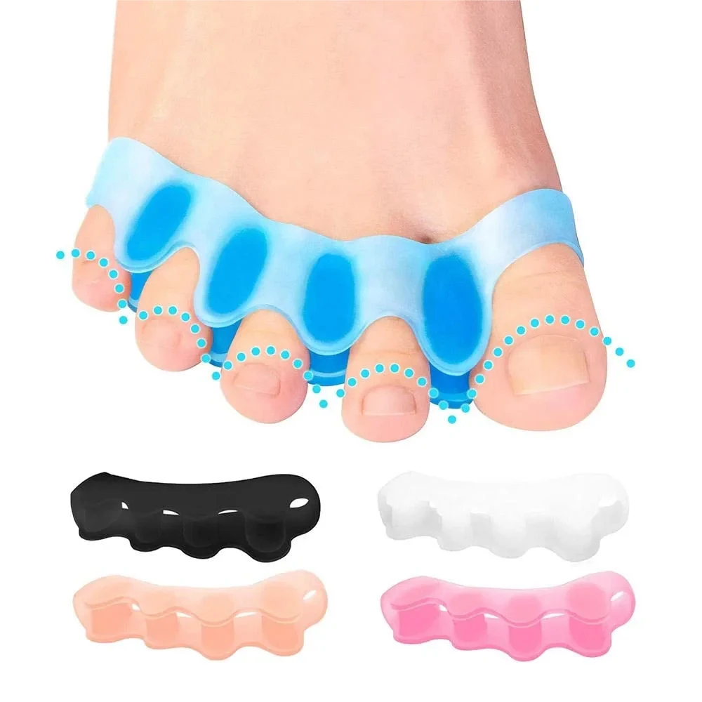 1-5Pair Silicone Toe Protector Finger Toe Separator Bunion Corrector Foot Stretcher Straightener Protector Pain Relief Foot Care