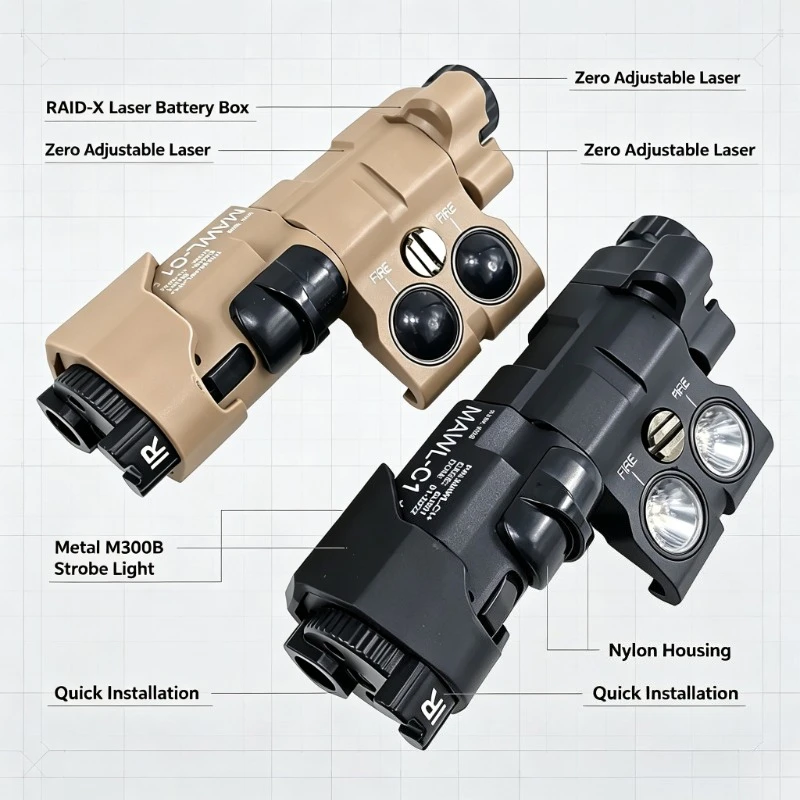 Scene‑Building Model Hardware Tunable Zero RAID‑X Nylon Battery Holder Match M300B Light