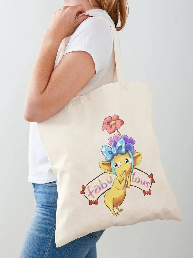 

FABULOUS hair tie Yellow pikmin Tote Bag Canvas shopper bags for women woman shopping bag Women's bags
