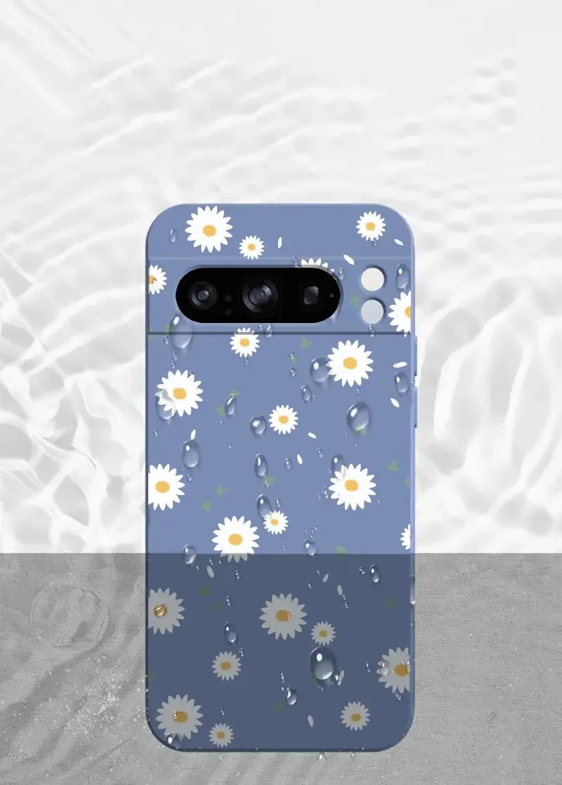Pixel 8 Pro White Flower Bracelet Silicone Phone Case For Google Pixel 8Pro 8 8A 5 3XL 3A 4 4A 5 7 7A 6 6A 9 9Pro 9ProXL Cover