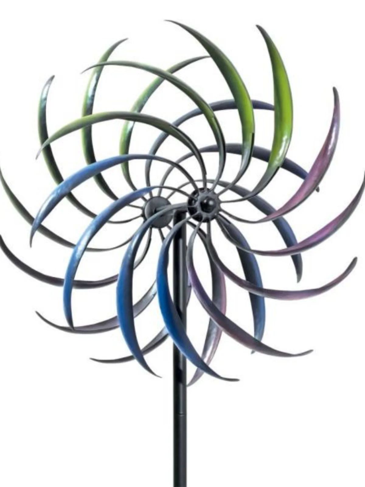 Outdoor Garten Metall Windmühle Dekoration Rotierenden Doppelseitige Stehende Eisen Kunst Ornament Einfache Sle für Courard Laca