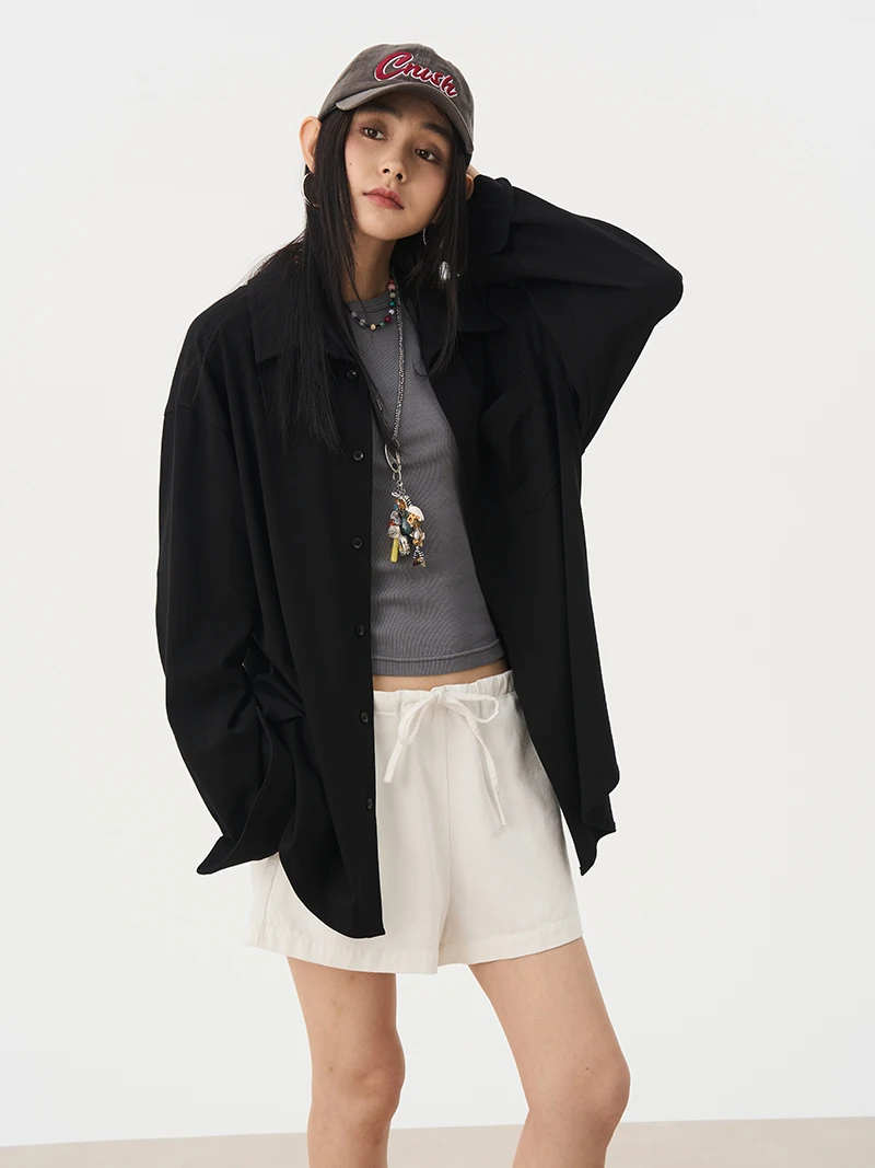 

Универсальный длинный вязаный кардиган 7AM0PM для женщин, простой, свободный крой, на пуговицах, из смесового хлопка и полиэстера