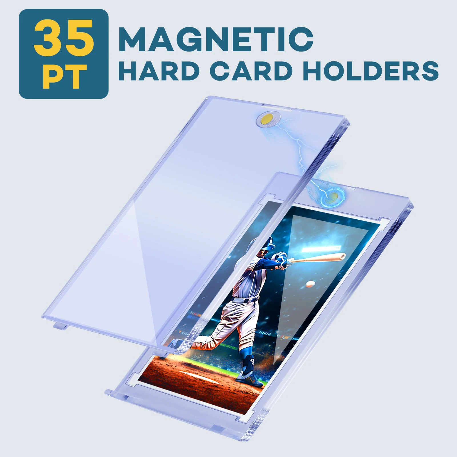 30 Stück 35pt Transparente Kartenhüllen mit Magnetverschluss für Gaming, Sport, Sammelkarten, Kpop-Idol-Fotos, Schutzhüllen – Detail 4