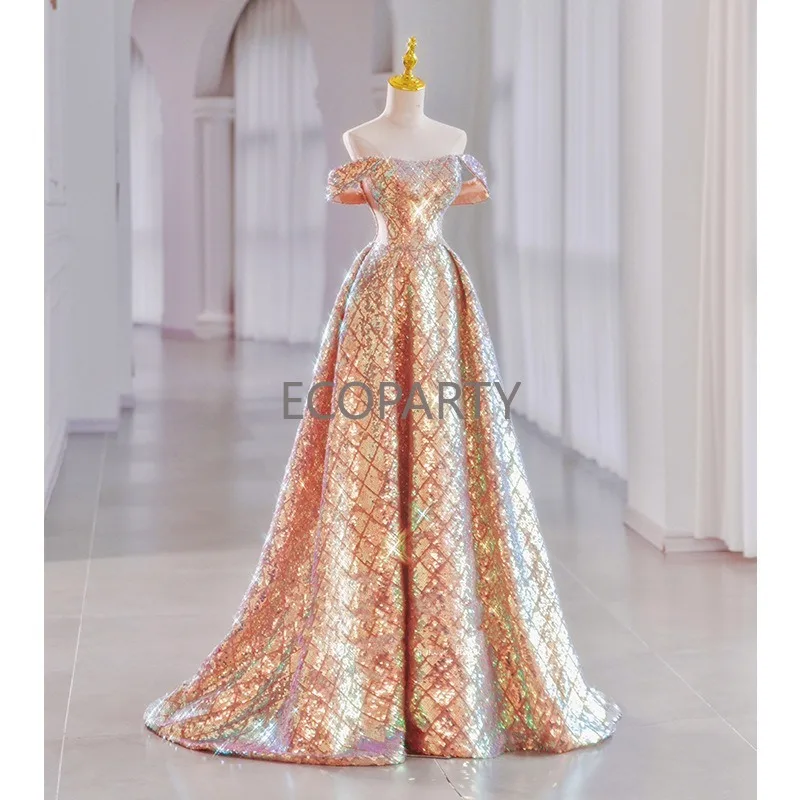 

Bandeau Shoulder Length Cocktail Dress Dress for Women Luxury and Niche High-end 2023 Summer New Engagement Dress Toast Dress