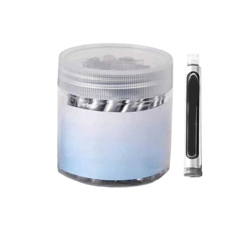 30x/Set Füllfederhalter-Tintenpatronen 3,4 mm, Nachfüllungen, schnell trocknender Tintenbeutel, schwarze Tintenpatronen für